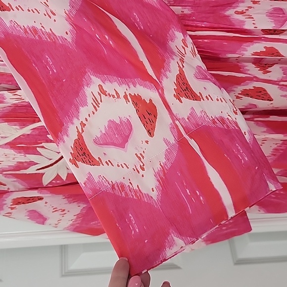 SOFT SURROUNDINGS 2X BONDI DRESS PINK RED CREAM - Picture 9 of 16